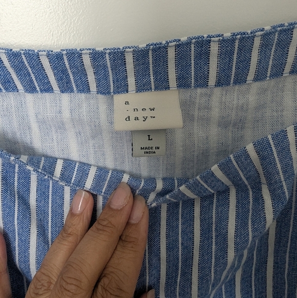 Target Blue Striped Shift Dress - Picture 3 of 4